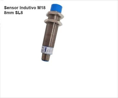 Sensor Indutivo M18 8 mm 40/250 VAC 1NA c/ Conector SL8-18G3LWA 12363969*