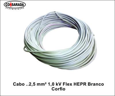 Cabo ..2,5 mm² 1,0 kV Flex HEPR Branco B1022E-BC*