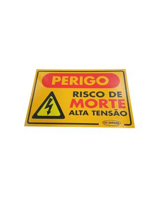 Placa "PERIGO DE MORTE" (28 x 18 cm) *
