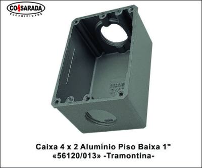 Caixa 4 x 2 Aluminio Piso Baixa 1" 56120/013*