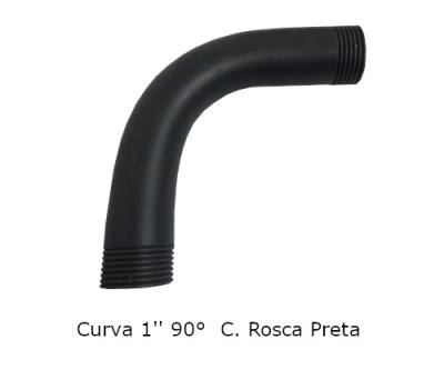 Curva 1" .90° PVC Preta C/ Rosca 74*