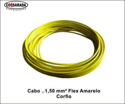 Cabo ..1,5 mm² 0,75 kV Flex Amarelo 0106-AM*