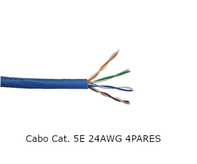 Cabo Computador U/UTP CAT.5E Interno Azul 22100440 *