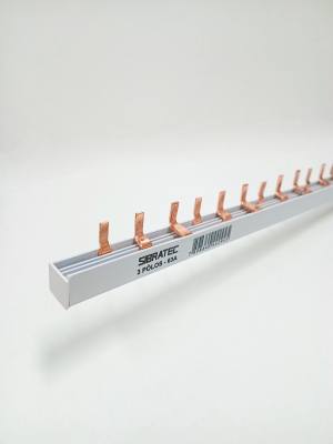 Barramento Disj. DIN Trifasico Metro (5262/10484) *