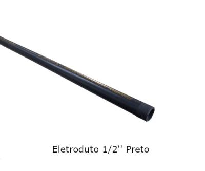 Eletroduto .1/2" PVC Preto Encaixe 145*