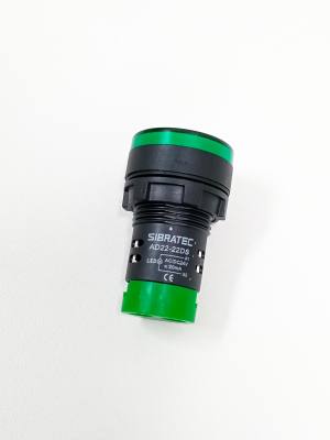 Sinaleiro .Verde LED .24 V 22 mm (9475) *