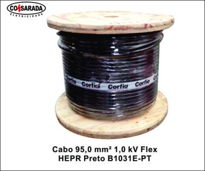 Cabo .95,0 mm² 1,0 kV Flex HEPR Preto B1031E-PT*