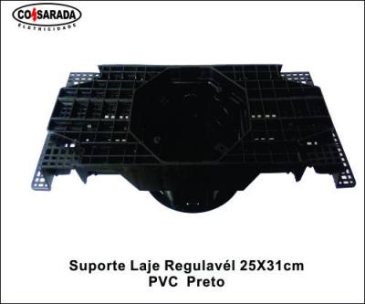 Suporte Laje Regulavel 25/ 31 cm PVC Preta *