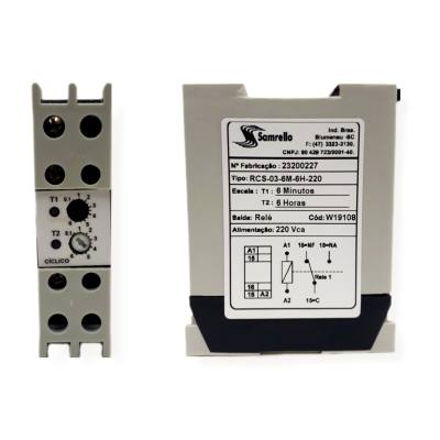 Rele Tempo Ciclico 6 Min / 6 Hrs 1NAF 220V RCS-03-6M-6H 19108*