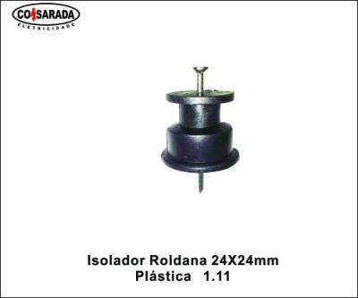 Isolador Roldana 24 x 24 mm Plastica 1.11*