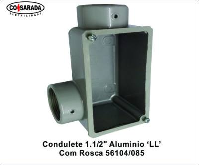 Condulete 1.1/2" Aluminio LL c/ Rosca 56104/085*