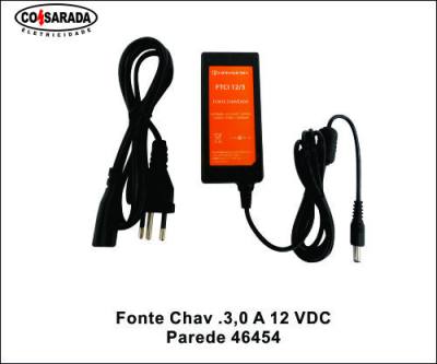 Fonte Chav .3,0 A 12 VDC Parede 46454*
