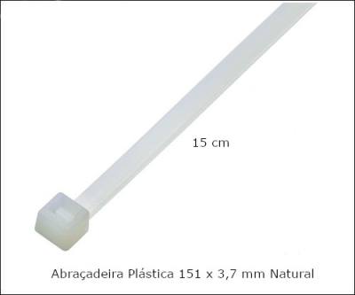 Abracadeira Plastica 151 x 3,7 mm Natural F7015NYNA100*