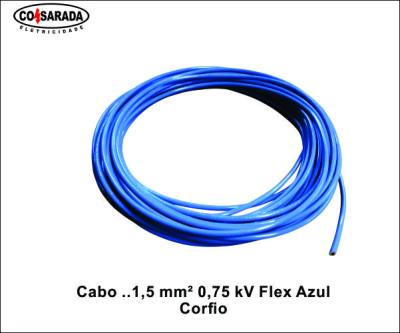 Cabo ..1,5 mm² 0,75 kV Flex Azul 0106-AZ*