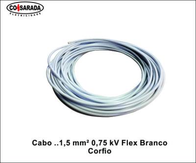 Cabo ..1,5 mm² 0,75 kV Flex Branco 0106-BC*