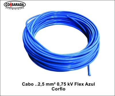 Cabo ..2,5 mm² 0,75 kV Flex Azul 0107-AZ*