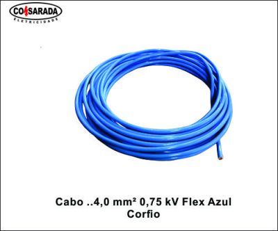 Cabo ..4,0 mm² 0,75 kV Flex Azul 0108-AZ*