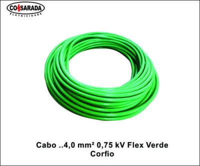 Cabo ..4,0 mm² 0,75 kV Flex Verde 0108-VD*