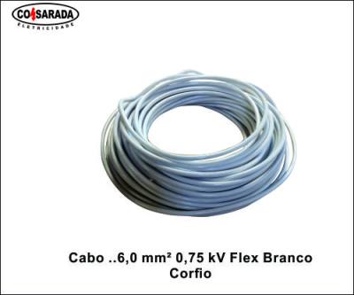Cabo ..6,0 mm² 0,75 kV Flex Branco 0109-BC*
