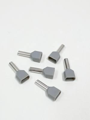 Terminal Tubular .4,0 mm² Duplo Cinza 196 *