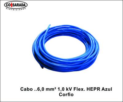 Cabo ..6,0 mm² 1,0 kV Flex. HEPR Azul B1024E-AZ*
