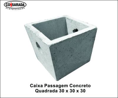 Caixa Concreto Quadrada .30 x 30 x 30 (Passagem/terra)*