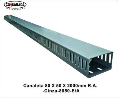 Canaleta .80 x 50 x 2.000 mm R.A Cinza 8050-E/A*