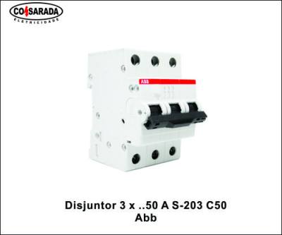 Disjuntor 3 x ..50 A .6 kA (Abb) S-203 C50 *