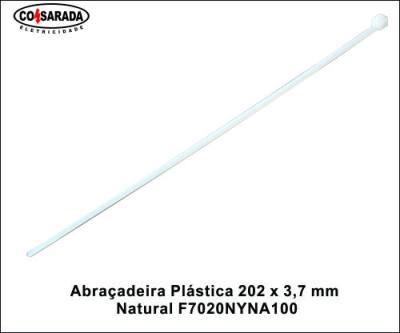 Abracadeira Plastica 202 x 3,7 mm Natural F7020NYNA100*