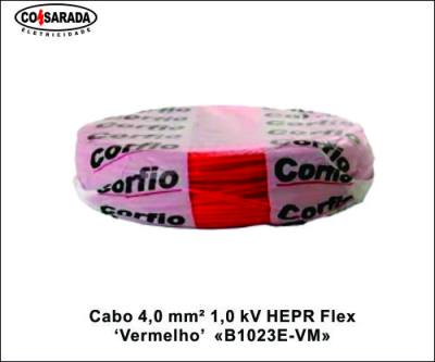Cabo ..4,0 mm² 1,0 kV HEPR Flex Vermelho B1023E-VM*