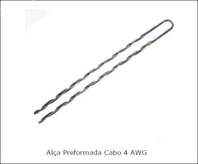 Alca Pre Formada Cabo ..4 AWG Laranja *