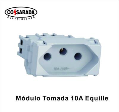 Modulo Tomada 2 P + T 10A Branco Equille 14232388*