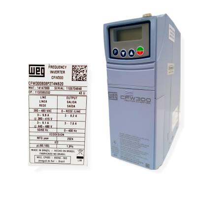 Inversor Freq Trif 380V, .4,0 KW, 5,5 CV, 8,2A CFW300B08P2T4NB20 14147969*