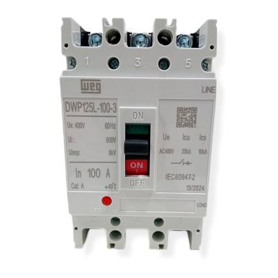 Disjuntor 3 x .100 A 20 kA DWP125L-100-3 Caixa Moldada 14256832*