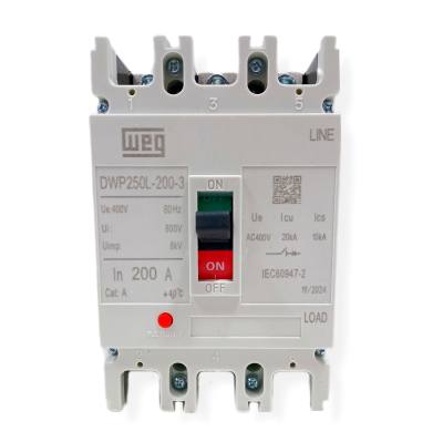 Disjuntor 3 x .200 A 20 kA DWP250L-200-3 Caixa Moldada 14256837*
