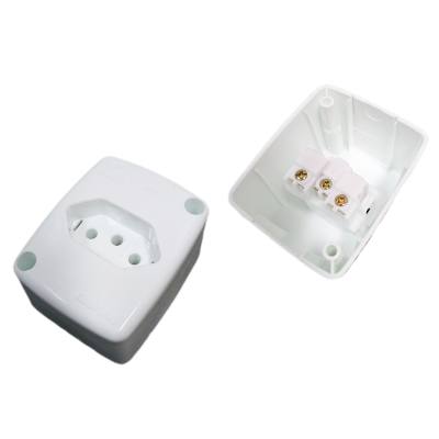 Tomada Externa 2 P + T .10A Branca 050-EB*