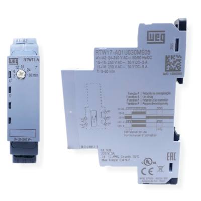 Rele Tempo 1800 Seg 24-240VAC/VDC Ret. Energ. RTW17-A01U030ME05 13960966*