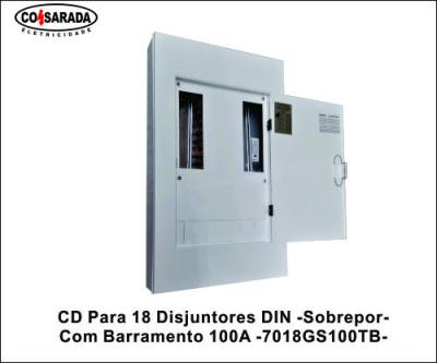 CD 18 Disjuntor DIN Sobrepor C/ Barramento 100A 7018GS100TB*