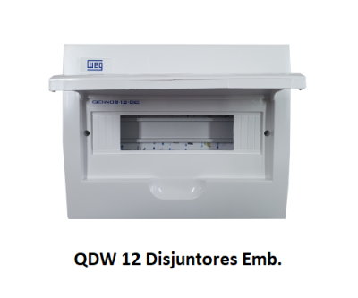 CD 12 Disjuntor Embutir DIN PVC Branco 11377479*