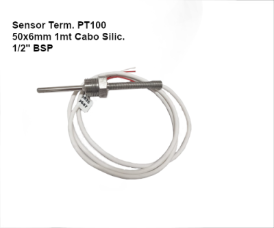Sensor Term. PT 100 ..50 x .6 mm Haste Inox S/ Cabecote Cabo 1mt 50647*