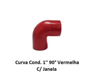 Curva 1" .90º PVC Vermelha c/ Janela 268*