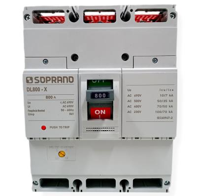 Disjuntor 3 x .800 A 70 kA Caixa Moldada DL800-X 05109.5800.31*