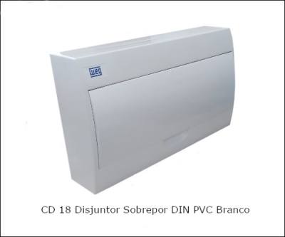 CD 18 Disjuntor Sobrepor DIN PVC Branco 11377471*
