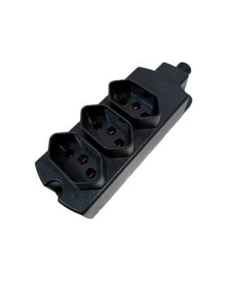 Tomada Externa 2 P + T Tripla Preta TMU3-320*