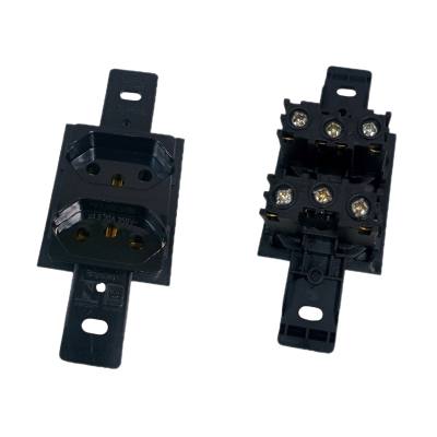 Tomada Emb 2 P + T 20 A Dupla Preta/Preta S/Espelho 13330084*