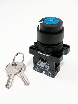 Chave Knob 2 Posicoes 1NA Retencao C/ Chave P20KNR2-B-1A (23300) *
