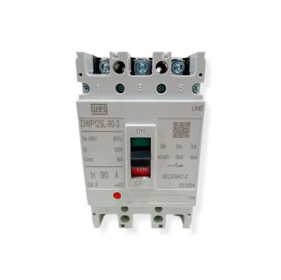 Disjuntor 3 x ..90 A 20 kA DWP125L-90-3 Caixa Moldada 14256831 *