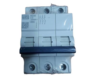 Disjuntor 3 x ..10 A .3 kA MDWP-C10-3 (Weg) 15265745 *
