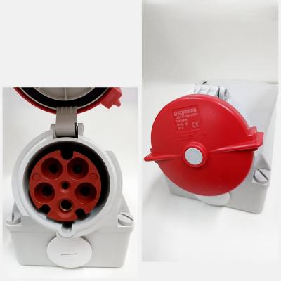 Tomada Ind Sob 3 P+ N + T 125 A Vermelha 6H IP67 05187.5606.67 *