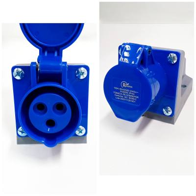 Tomada Ind Sob 2 P + T 16 A Azul 6H IP44 7883006 *